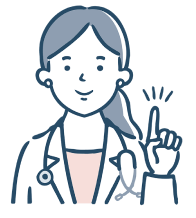 人差し指を立てる女性のイラスト
