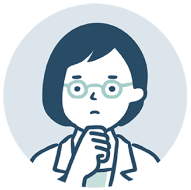 困った顔をした女性のイラスト